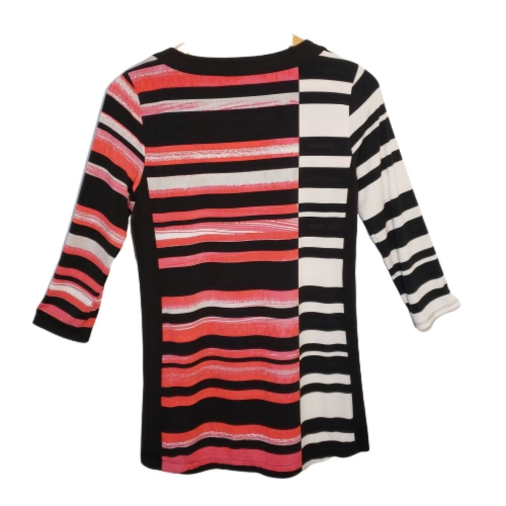 Alfani Horizontal Stripe Color Block Retro Mod Sh… - image 2